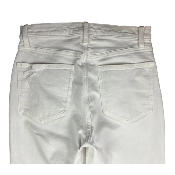 Gap Denim Ankle Flare Jeans Women's Size 4t White Distressed Denim High Waist - Picture 6 of 15